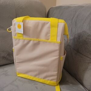 24 Cans/20.4qt Backpack Cooler - Sun Squad™ Beige/Yellow